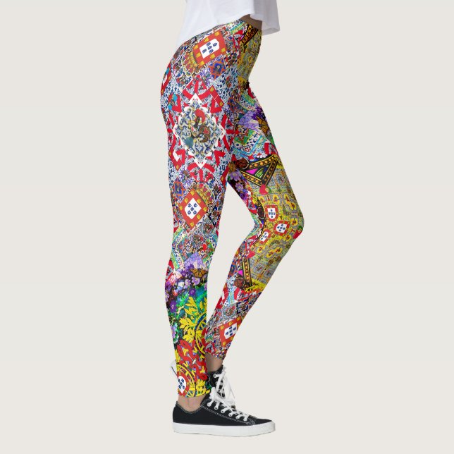 Portugiesische Volkskunst Leggings (Rechts)