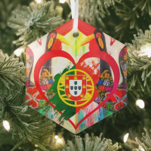 Portugiesische Volkskunst Ornament Aus Glas