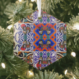 Portugiesische Volkskunst Ornament Aus Glas