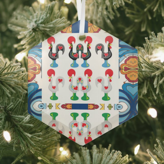 Portugiesische Volkskunst Ornament Aus Glas (Insitu)