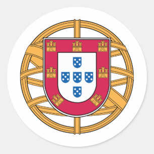 Portugiesische Wappen Runder Aufkleber