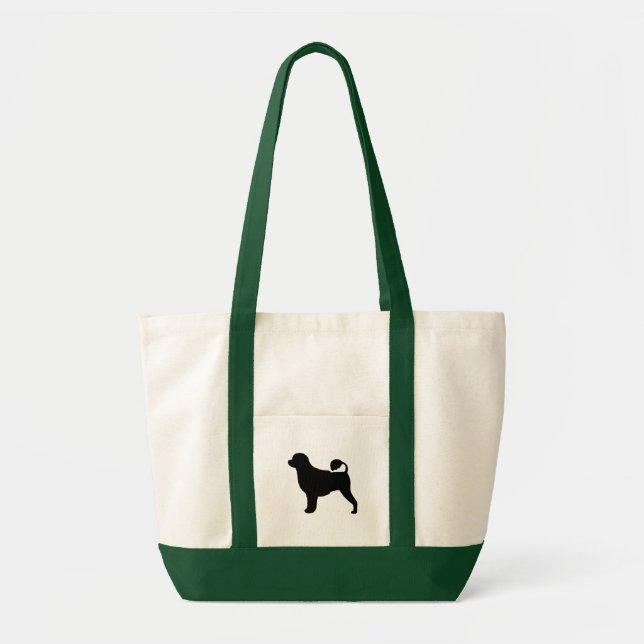 Portugiesische Wasser-Hund-Silhouette Tragetasche (Vorne)