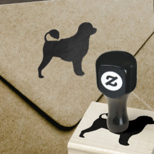 Portugiesische Wasser-HundeSilhouette Gummistempel