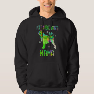 Portugiesische Wasser Mama farbenfrohe Hündin-Mama Hoodie