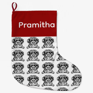 Portugiesische Wasserdogsocken Maßgeschneiderte Hu Großer Weihnachtsstrumpf