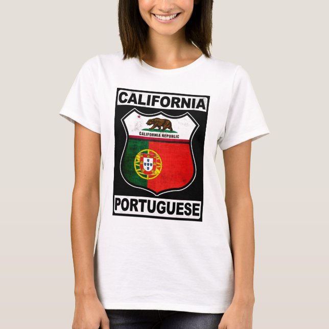 Portugiesischer Amerikaner aus Kalifornien T-Shirt (Vorderseite)