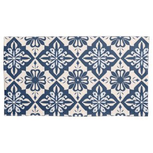 Portugiesischer Azulejo Blau und Weiß Kissenbezug