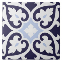 Portugiesischer Azulejos Indigo-Klassiker in Blau 