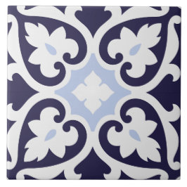 Portugiesischer Azulejos Indigo-Klassiker in Blau Fliese
