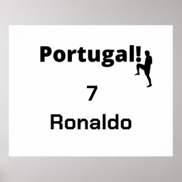 Portugiesischer Fußballspieler anpassbar Poster