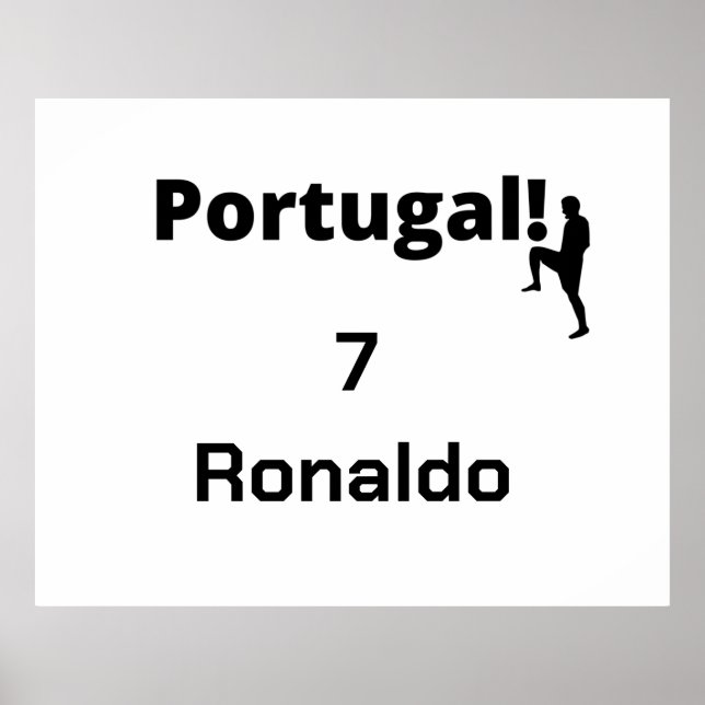 Portugiesischer Fußballspieler anpassbar Poster (Vorne)