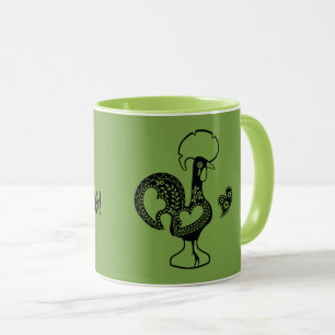 Portugiesischer Hahn Bom dia- Guten Morgen Zitat Tasse