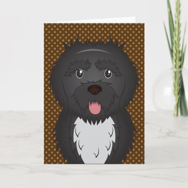 Portugiesischer Hund Cartoon Paws Karte (Vorderseite)