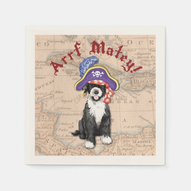 Portugiesischer Hundepirat Serviette (Vorderseite)