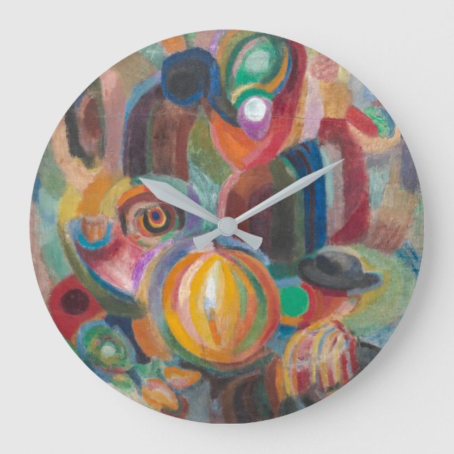portugiesischer Markt | Sonia Delaunay-Terk | Große Wanduhr (Vorderseite)