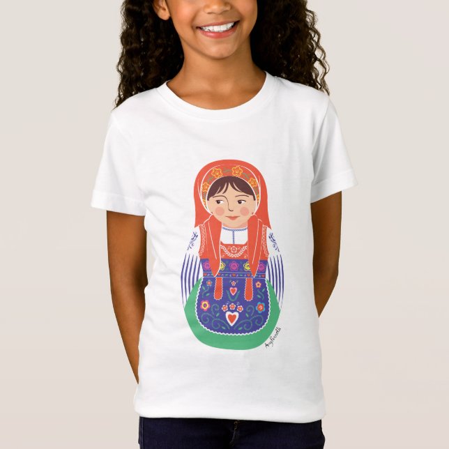 Portugiesischer Matryoshka-Girls-T - Shirt (Vorderseite)