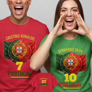 Portugiesischer Nationaler Fußball-Erbe Fußball T-Shirt