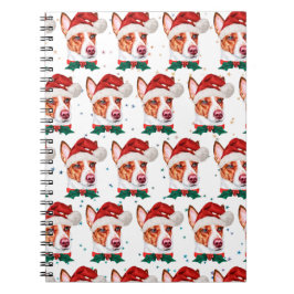 Portugiesischer Podengo Dog Breed Christmas Stars Notizblock
