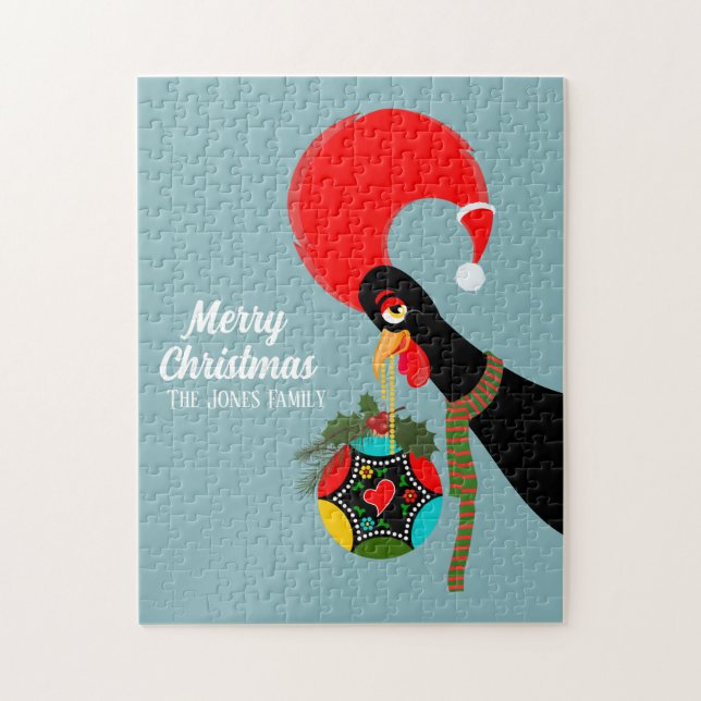 Portugiesischer Rooster und heilige Weihnachtsbaub (Vertikal)