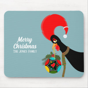 Portugiesischer Rooster und heilige Weihnachtsbaub Mousepad