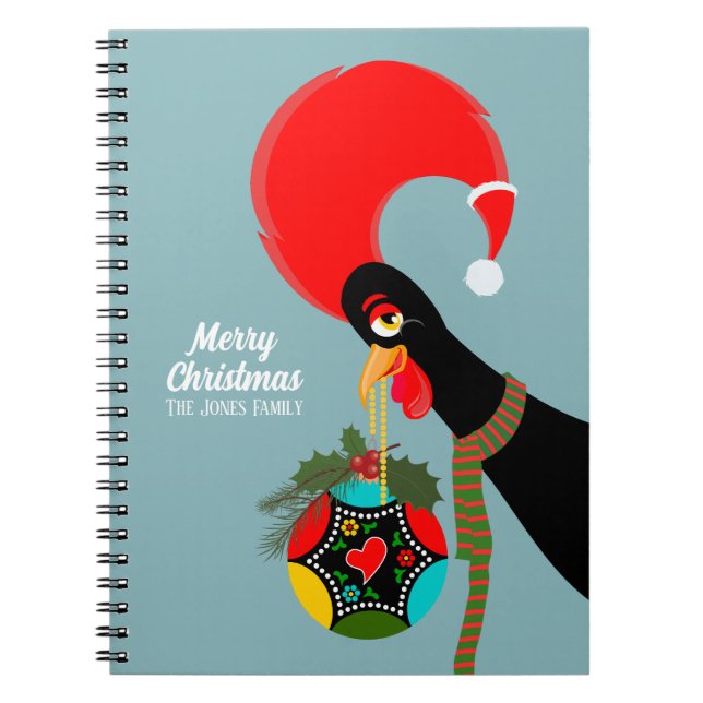 Portugiesischer Rooster und heilige Weihnachtsbaub Notizblock (Vorderseite)