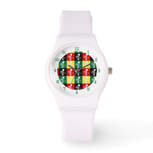 Portugiesischer Rooster von Barcelos farbenprächti Armbanduhr