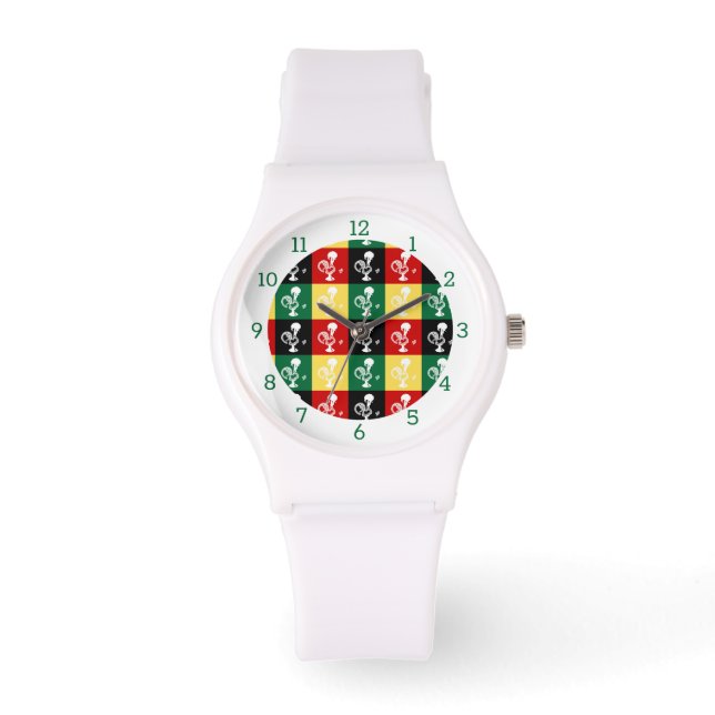 Portugiesischer Rooster von Barcelos farbenprächti Armbanduhr (Vorderseite)