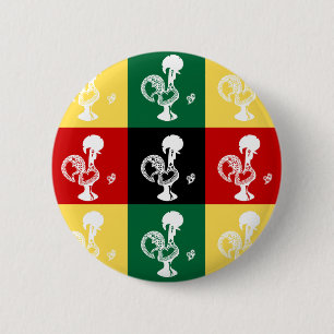 Portugiesischer Rooster von Barcelos farbenprächti Button