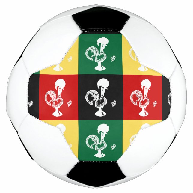 Portugiesischer Rooster von Barcelos farbenprächti Fußball (Vorderseite)