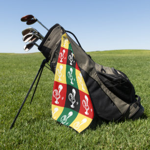 Portugiesischer Rooster von Barcelos farbenprächti Golfhandtuch