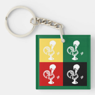 Portugiesischer Rooster von Barcelos farbenprächti Schlüsselanhänger