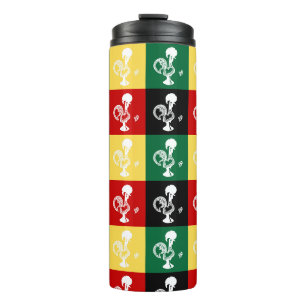 Portugiesischer Rooster von Barcelos farbenprächti Thermosbecher