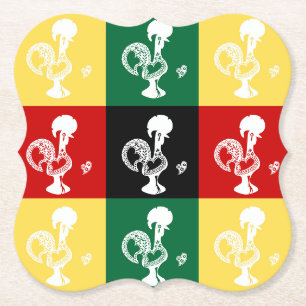 Portugiesischer Rooster von Barcelos farbenprächti Untersetzer