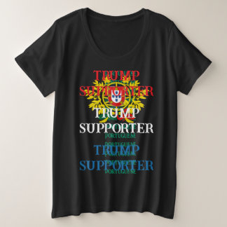 Portugiesischer Trump-Unterstützer Große Größe T-Shirt