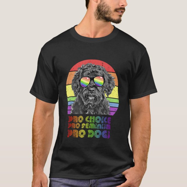 Portugiesischer Wasserdog Pro Choice Pro Feminism  T-Shirt (Vorderseite)