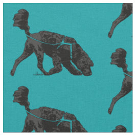 Portugiesischer Wasserdog / Scent Turquois 3X4 Stoff