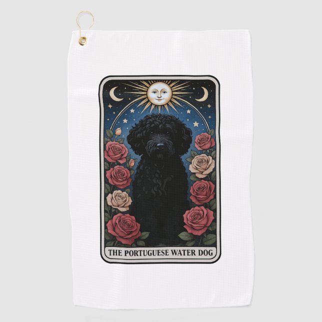 Portugiesischer Wasserhund Golfhandtuch (Vorderseite)