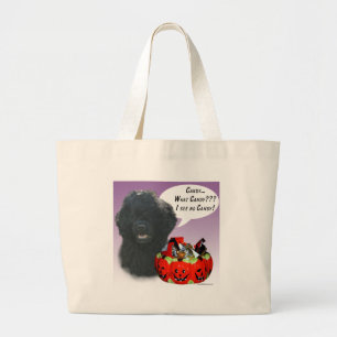 Portugiesischer Wasserhund Halloween Candy Jumbo Stoffbeutel