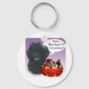 Portugiesischer Wasserhund Halloween Candy Schlüsselanhänger