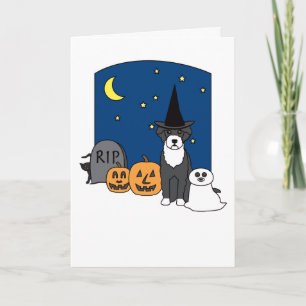 Portugiesischer Wasserhund Halloween Karte