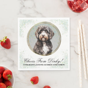 Portugiesischer Wasserhund Hochzeitsservietten Mit Serviette