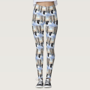 Portugiesischer Wasserhund lässt es zu Weihnachten Leggings