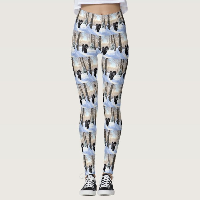 Portugiesischer Wasserhund lässt es zu Weihnachten Leggings (Vorderseite)