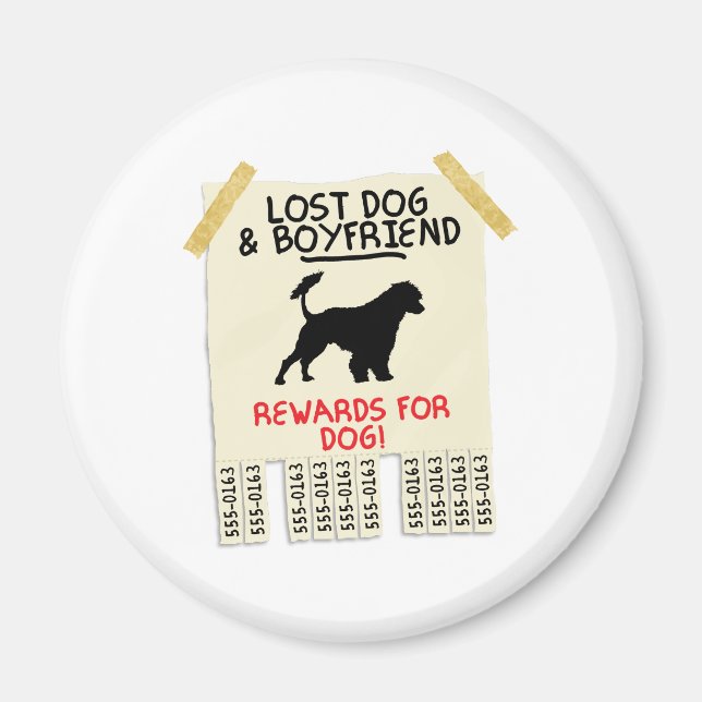 Portugiesischer Wasserhund Magnet (Vorne)