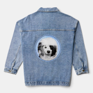 Portugiesischer Wasserhund-Malerei - Originale Hun Jeansjacke