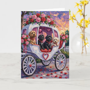 Portugiesischer Wasserhund Valentinstag Karte