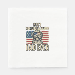 Portugiesischer Wasserhund-Vater Patriotisch Vinta Serviette