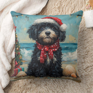 Portugiesischer Wasserhund Vintager Strand Kissen