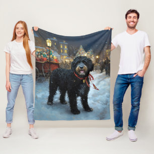 Portugiesischer Wasserhund Weihnachten Weihnachtsz Fleecedecke
