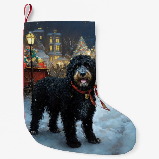 Portugiesischer Wasserhund Weihnachten Weihnachtsz Kleiner Weihnachtsstrumpf (Vorderseite)